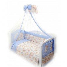 Комплект сменного постельного белья Twins Comfort С-015 Пушистые мишки, голубой