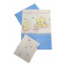 Комплект сменного постельного белья Twins Comfort С-017 Мишки со звездами, голубой