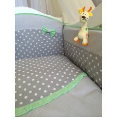 Детская постель Twins Premium "Glamur" (P-004) серый/салатовый