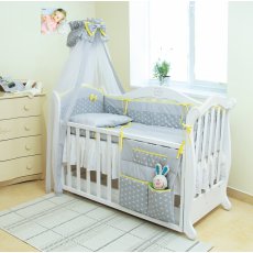 Детская постель Twins Premium "Glamur" (P-006) серый/желтый