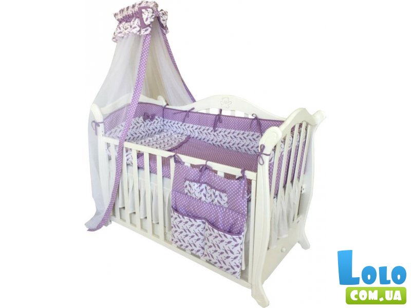 Детская постель Twins Premium "Птички" (P-030), фиолетовый