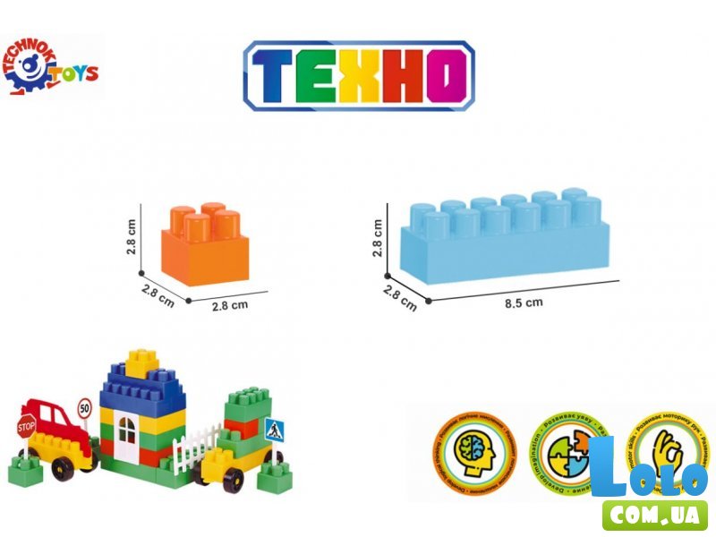 Конструктор Техно 0, ТехноК, 44 дет.