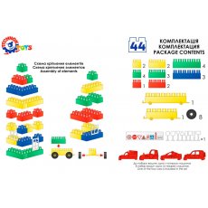 Конструктор Техно 0, ТехноК, 44 дет.