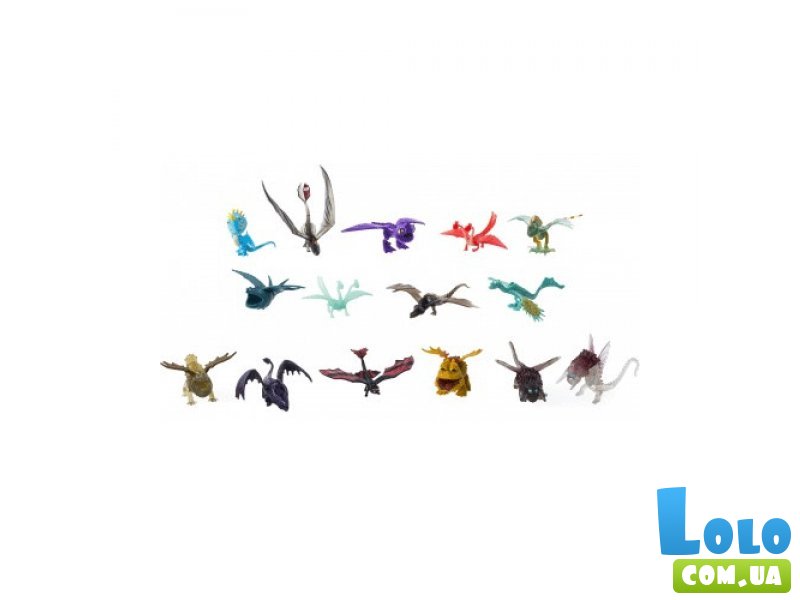 Игровой набор из 15 мини-фигурок драконов, серия "Как приручить дракона" Spin Master (SM66605)