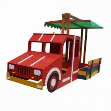 Песочница SportBaby "Пожарная машина" (красная с белым)