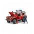 Джип пожарный с фигуркой Land Rover Defender, Bruder (красный)
