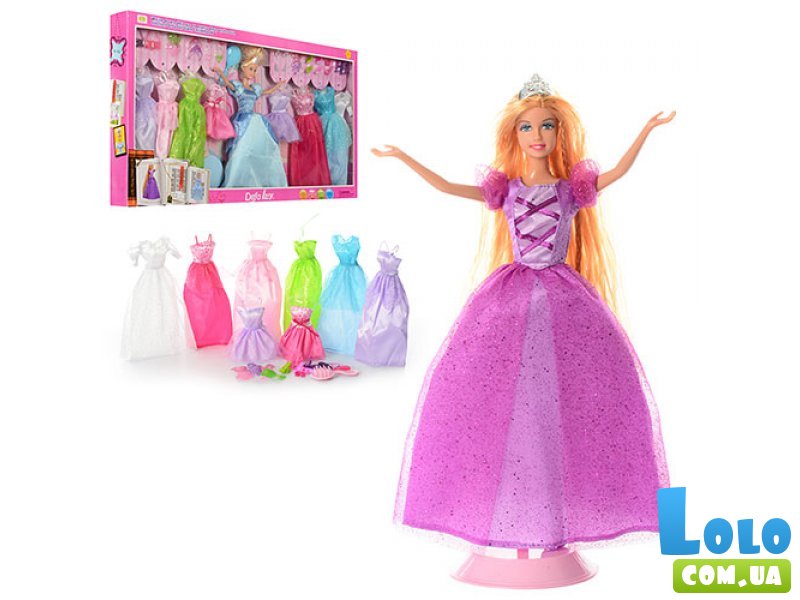 Кукла Принцесса с набором платьев и аксессуаров, Defa