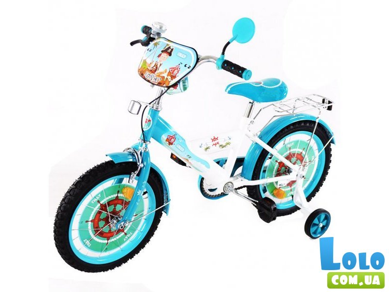 Велосипед двухколесный Baby Tilly Корсар 16" T-21625 (голубой с белым)
