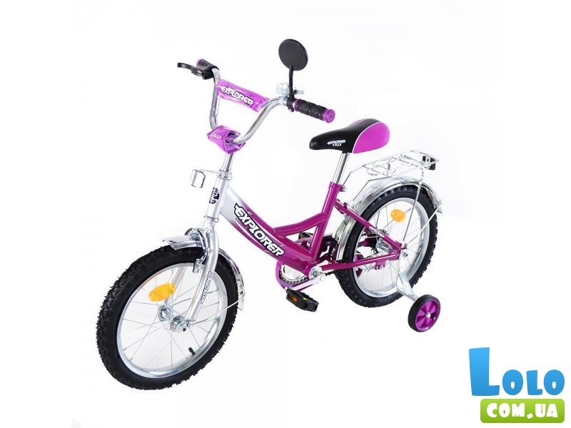 Велосипед двухколесный Baby Tilly Explorer 16" T-21611 (фиолетовый с серым)