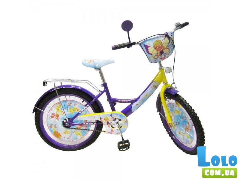 Велосипед двухколесный Baby Tilly Волшебница 20" T-22022 (фиолетовый с желтым)