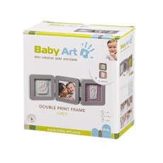 Рамочка для фотографий Baby Art "Double Print Frame Grey" (серая)