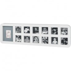 Рамочка для фотографий Baby Art "First Year Print Frame White/Grey" (белая с серым)