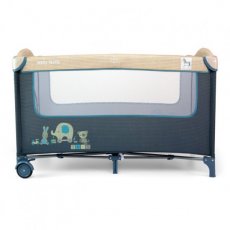 Кроватка-манеж Milly Mally Mirage Blue Toys (синяя с бежевым), с рисунком