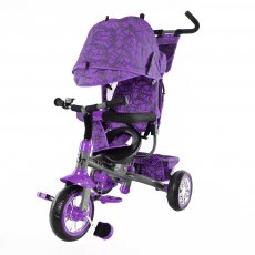 Велосипед трехколесный Baby Tilly Trike T-341 Purple-2 (фиолетовый), с рисунком