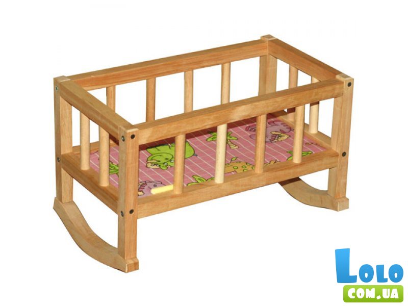 Кроватка деревянная для кукол Винни Пух, ТМ Дерево