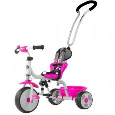 Велосипед трехколесный Milly Mally Boby Pink (розовый), с подножкой