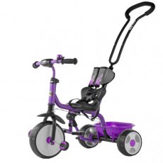 Велосипед трехколесный Milly Mally Boby Violet (фиолетовый), с подножкой