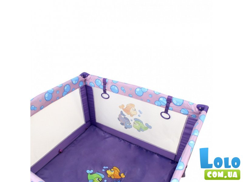 Манеж Kids Life M100 Sea Fishes (фиолетовый)