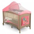Кроватка-манеж Milly Mally Mirage Deluxe Pink-Cow (розовая с коричневым), с рисунком