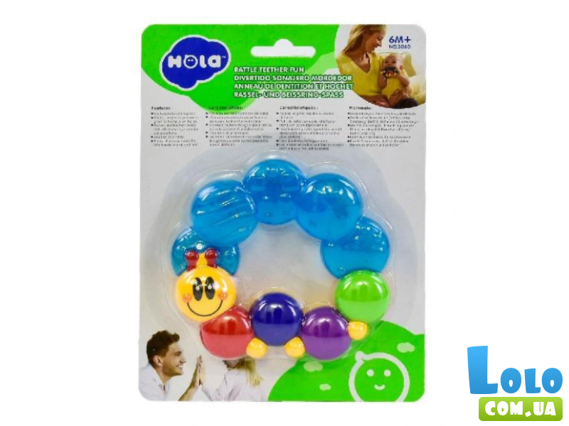 Погремушка-прорезыватель Гусеничка