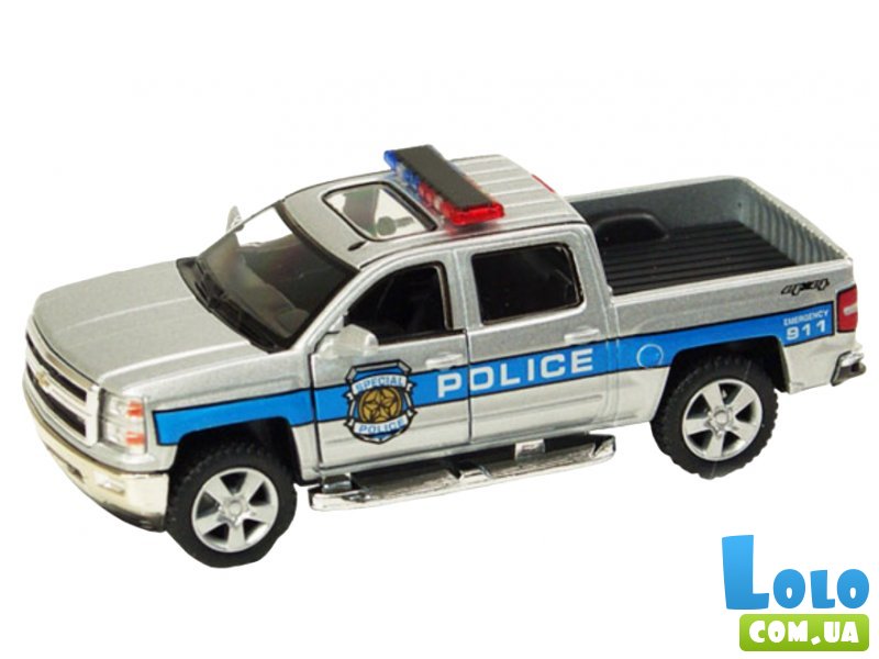 Машина металлическая Chevrolet Silverado Police Fire Fighter, Kinsmart (в ассортименте)