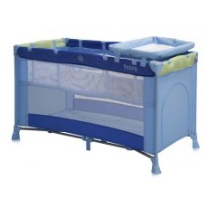 Кроватка-манеж Bertoni Penny 2 Layers Blue&Green (синяя с зеленым)