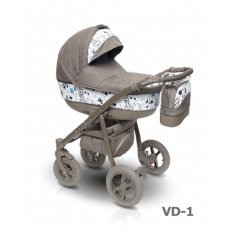Универсальная коляска 2 в 1 Camarelo Vision Design VD-1 (коричневая с белым)