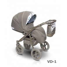 Универсальная коляска 2 в 1 Camarelo Vision Design VD-1 (коричневая с белым)