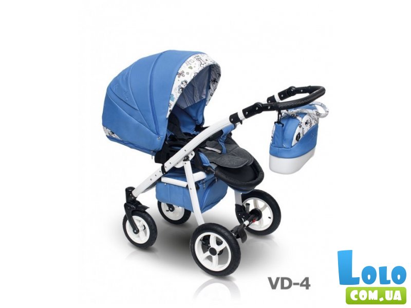 Универсальная коляска 2 в 1 Camarelo Vision Design VD-4 (голубая с белым)