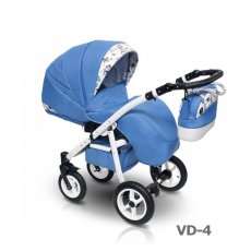 Универсальная коляска 2 в 1 Camarelo Vision Design VD-4 (голубая с белым)
