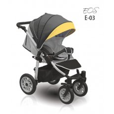 Прогулочная коляска Camarelo EOS E-02 (серая с желтым)