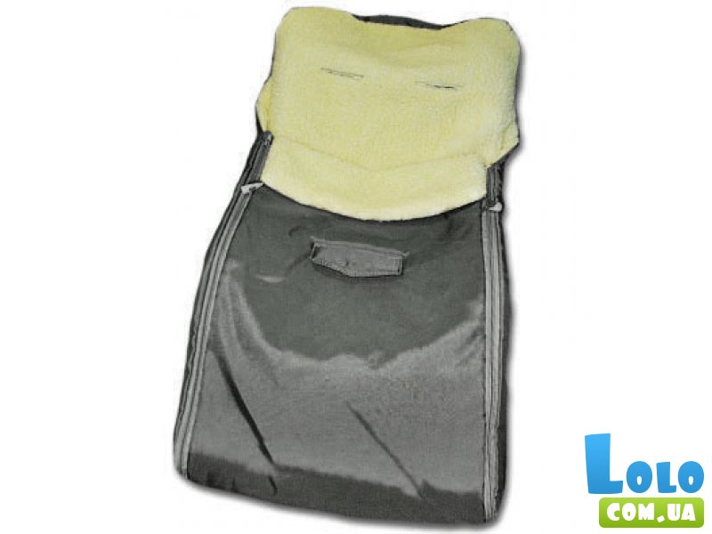 Конверт для санок и коляски Lonex K-04 (серый), подкладка - овчина