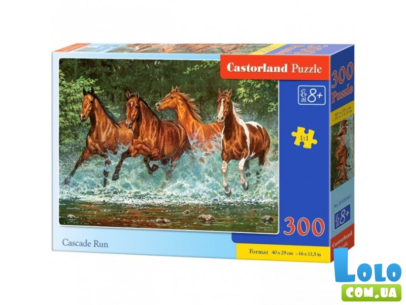 Пазлы Лошади бегущие по воде, Castorland, 300 эл.