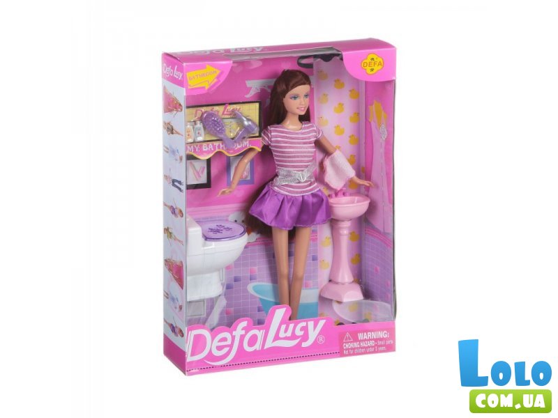 Кукла с мебелью для ванной, Defa (в ассортименте)
