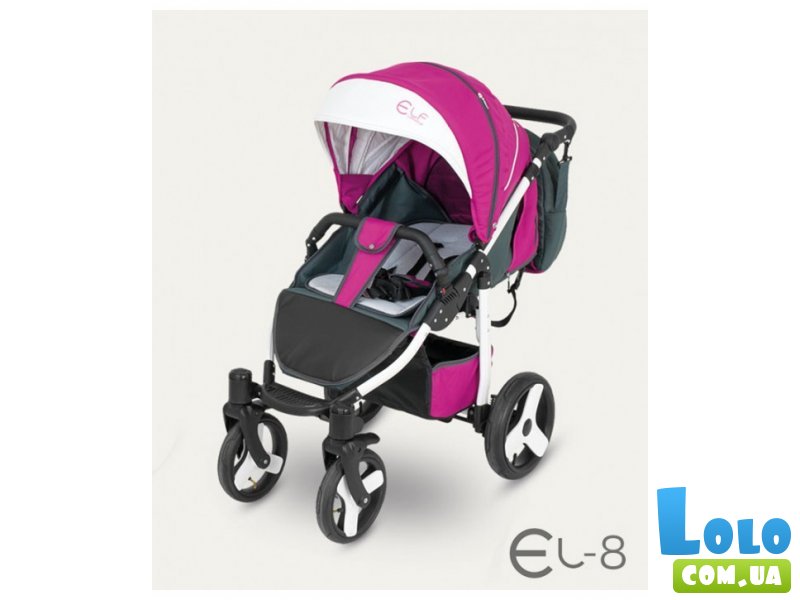 Прогулочная коляска Camarelo Elf EL-8 (розовая с серым)
