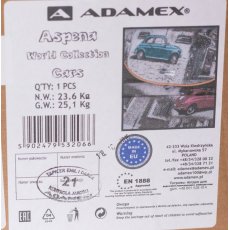 Универсальная коляска 2 в 1 Adamex Aspena World Collection Cars (коричневая), с рисунком