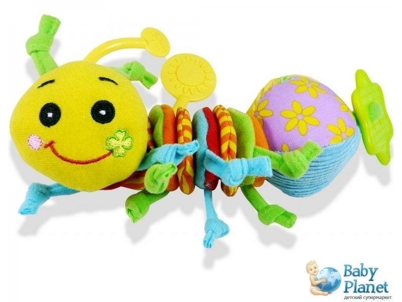 Вибрирующая подвеска Biba Toys "Счастливая гусеничка" (027GD)