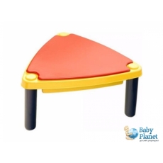 Треугольный стол для игры с водой и песком Starplast 11509 (красный с желтым)