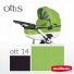 Универсальная коляска 3 в 1 Adbor Ottis Ott-14 (зеленая с белым)