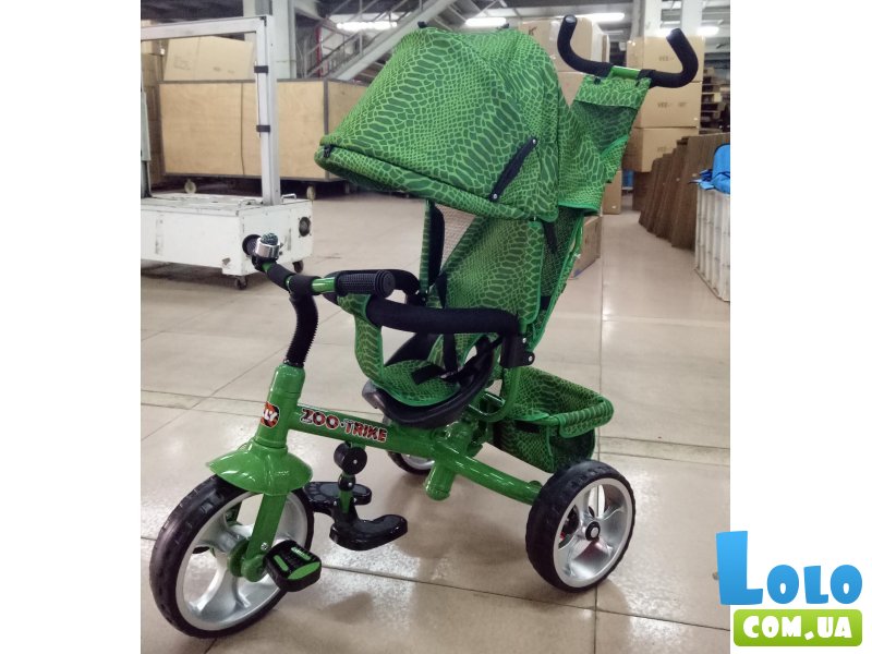 Велосипед трехколесный Baby Tilly Zoo-Trike T-342 Green (зеленый), с узором