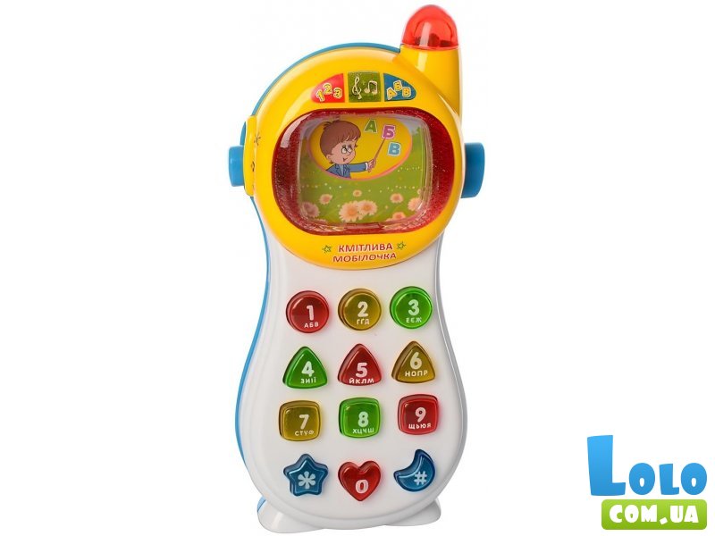 Музыкальный развивающий телефон Сообразительная мобилочка, (укр.), (в ассортименте)