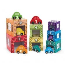 Набор блоков-кубов Melissa&Doug "Автомобили и гаражи" (MD12435)