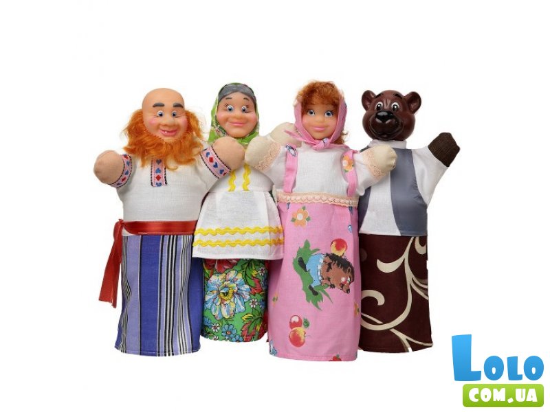 Домашний кукольный театр ЧудиСам "Маша и медведь" (В068), 4 персонажа