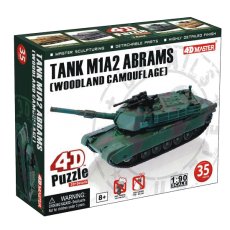 Пазл 4D Master "Танк M1A2 Abrams Woodland Camouflage" (26325), 35 эл.