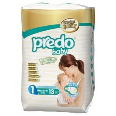 Подгузники Predo Baby 1 (Newborn) 2-5 кг, 13 шт
