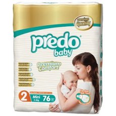 Подгузники Predo Baby 2 (Mini) 3-6 кг, 76 шт