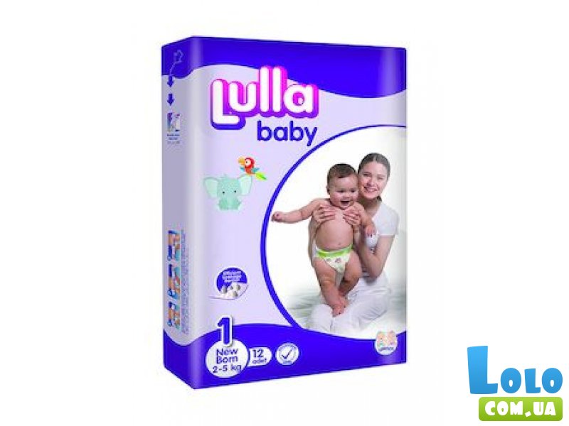 Подгузники Lulla Baby 1 (Newborn) 2-5 кг, 12 шт