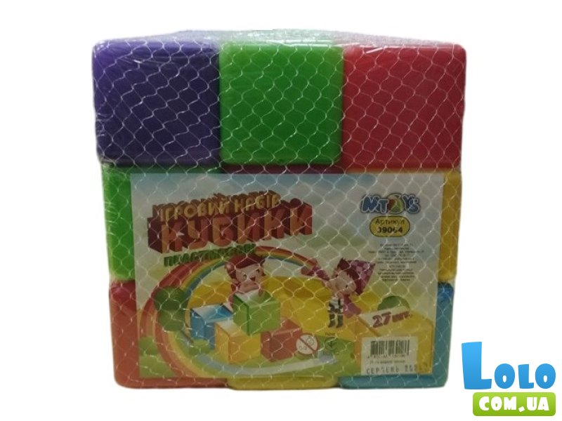 Кубики цветные MToys (9), 27 эл