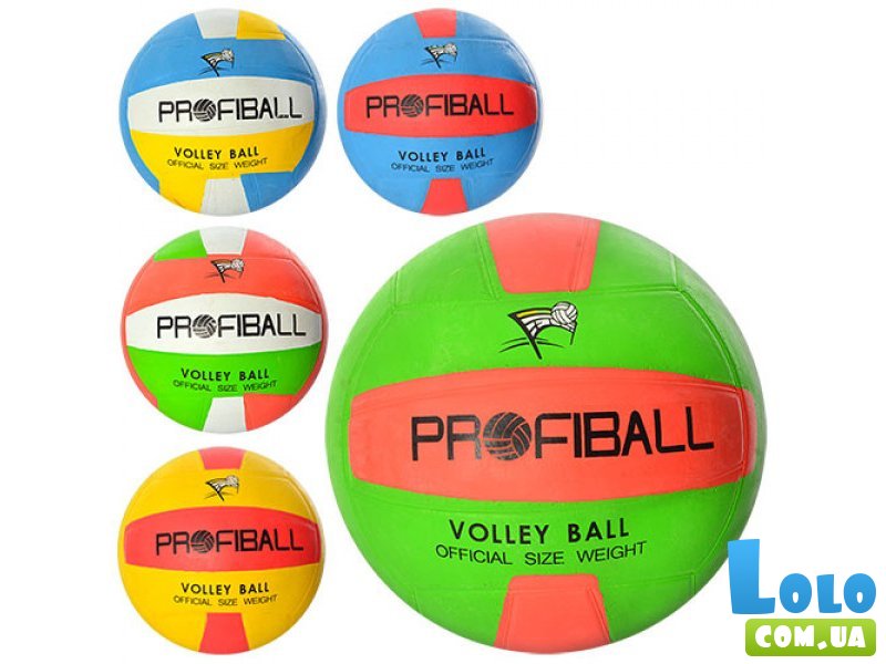 Мяч волейбольный резиновый Profiball VA 0016 (в ассортименте)