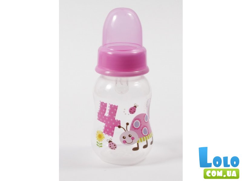 Бутылочка с силиконовой соской Lindo  Li 144 (в ассортименте), 125мл